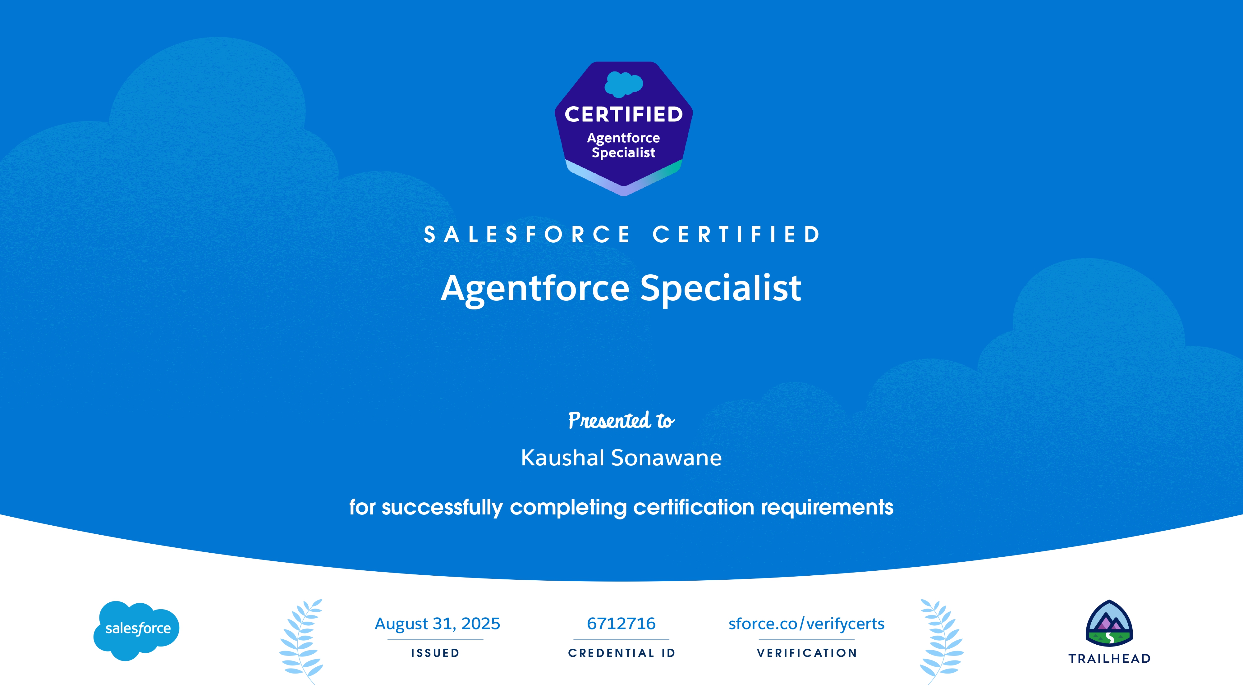Certified Agentforce Specialist - Salesforce