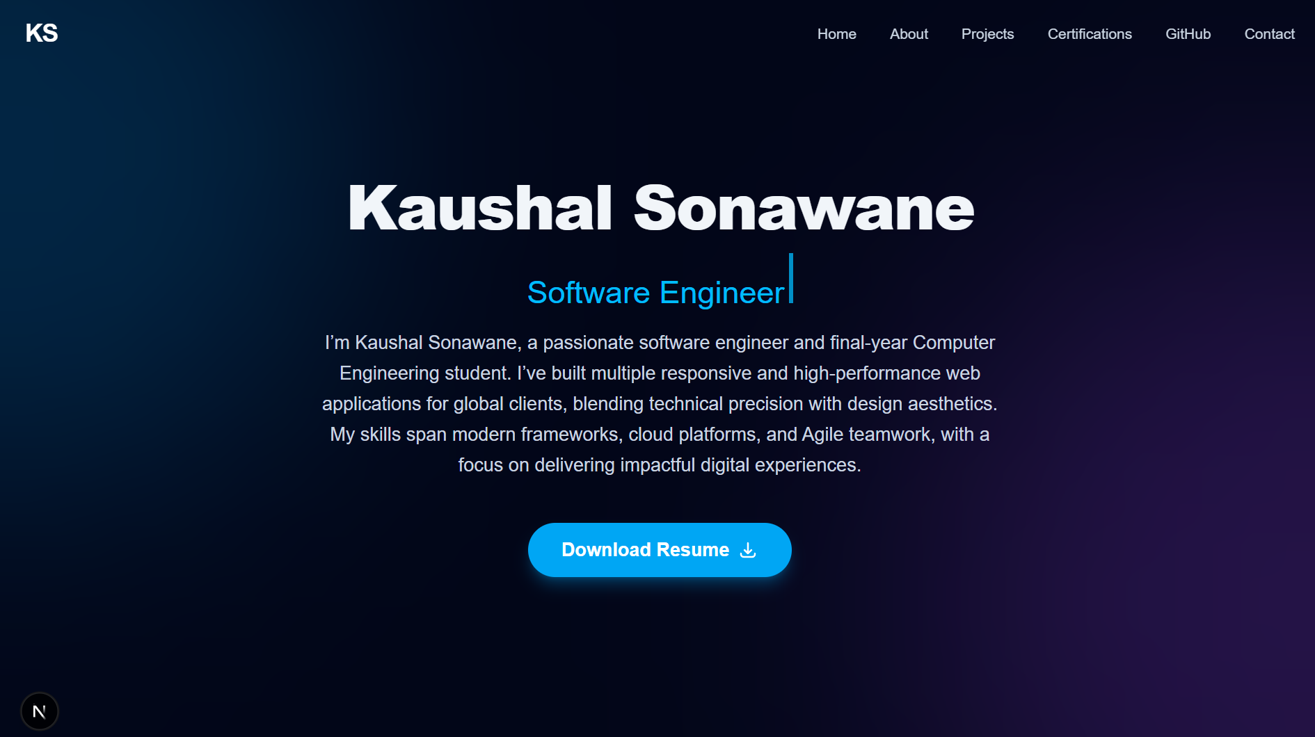 Portfolio screenshot