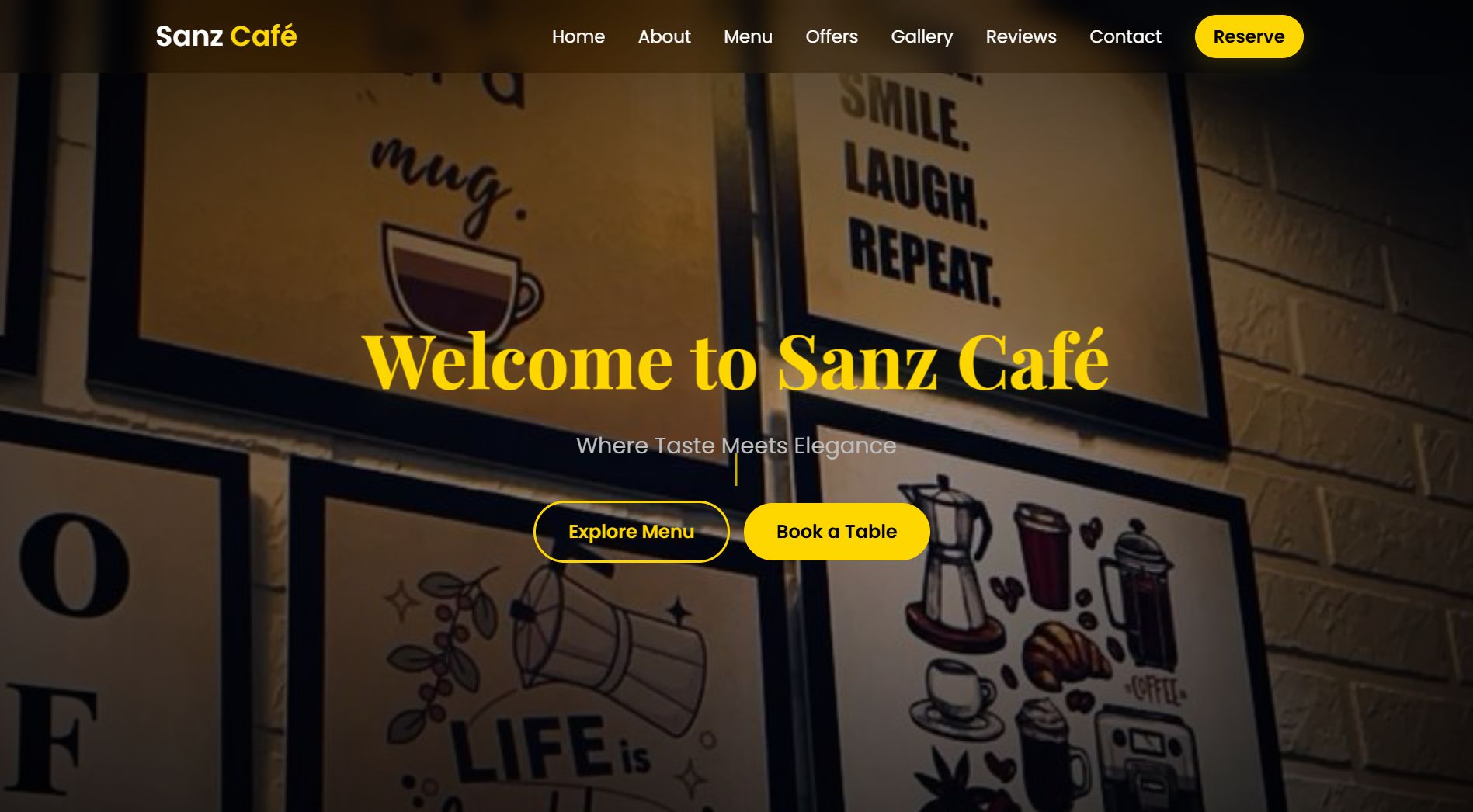 Sanz cafe screenshot